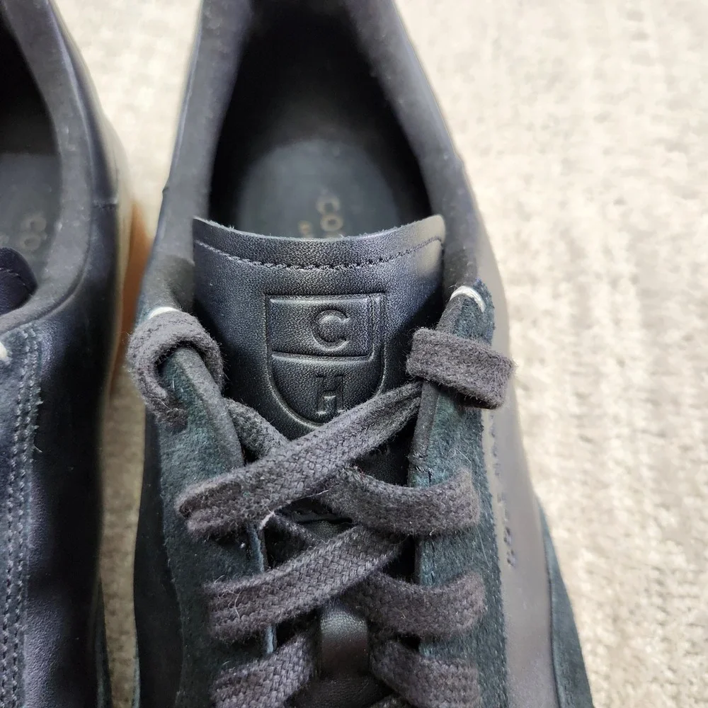 Cole Haan Grand Crosscourt Turf Black Leather Suede Sneakers C29162 Mens 13M
